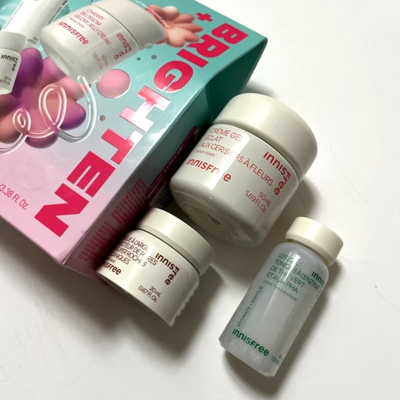 3pc Innisfree Glow + Brighten Skincare Box Set K-Beauty Kit Radiance + Pore Care - Picture 7 of 7
